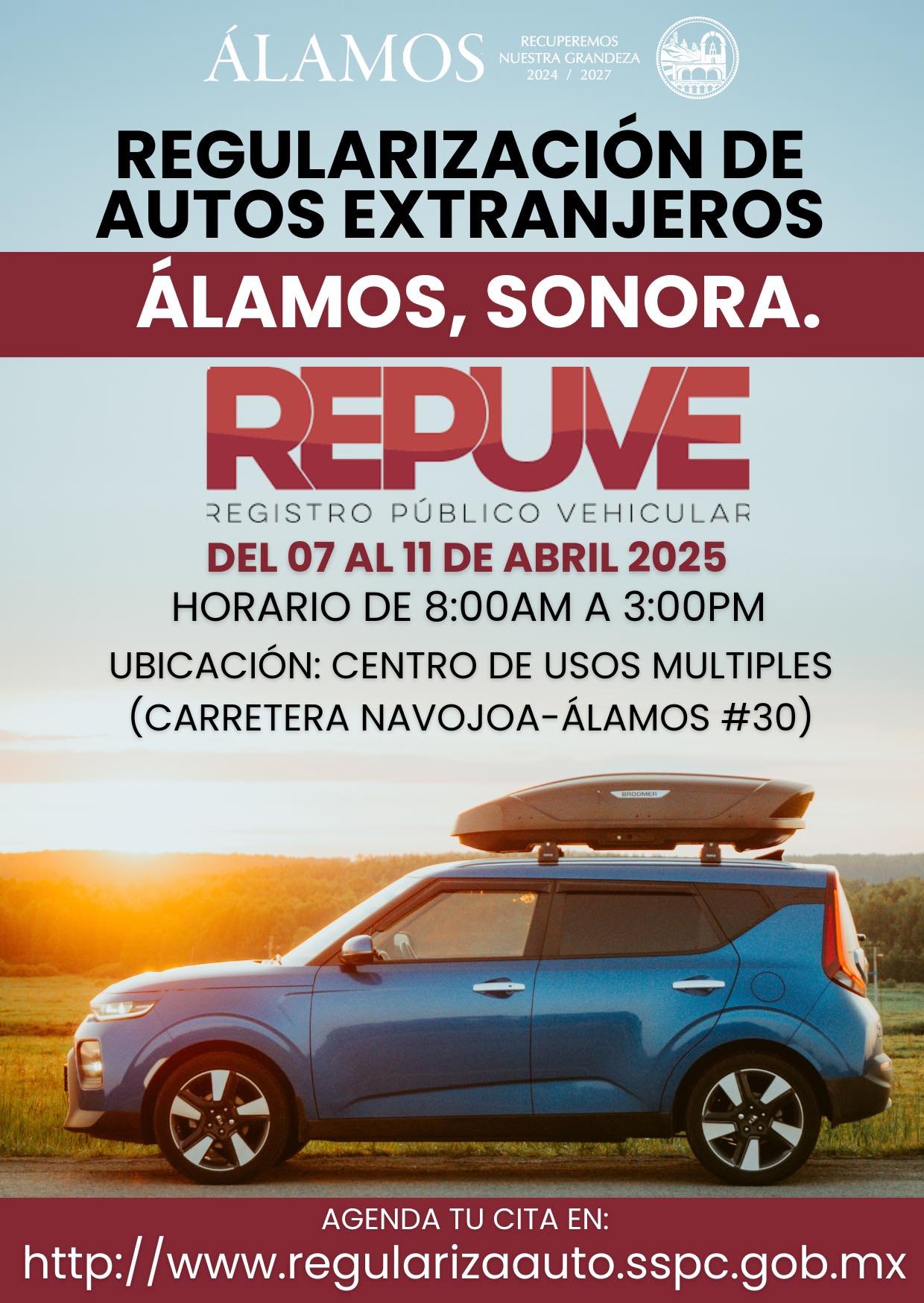 Amigos y amigas alamenses que deseen regularizar su auto extranjero!