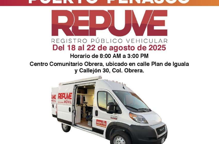 Beneficia Gobierno de Sonora a ciudadanos con instalación de módulo de Repuve en Puerto Peñasco