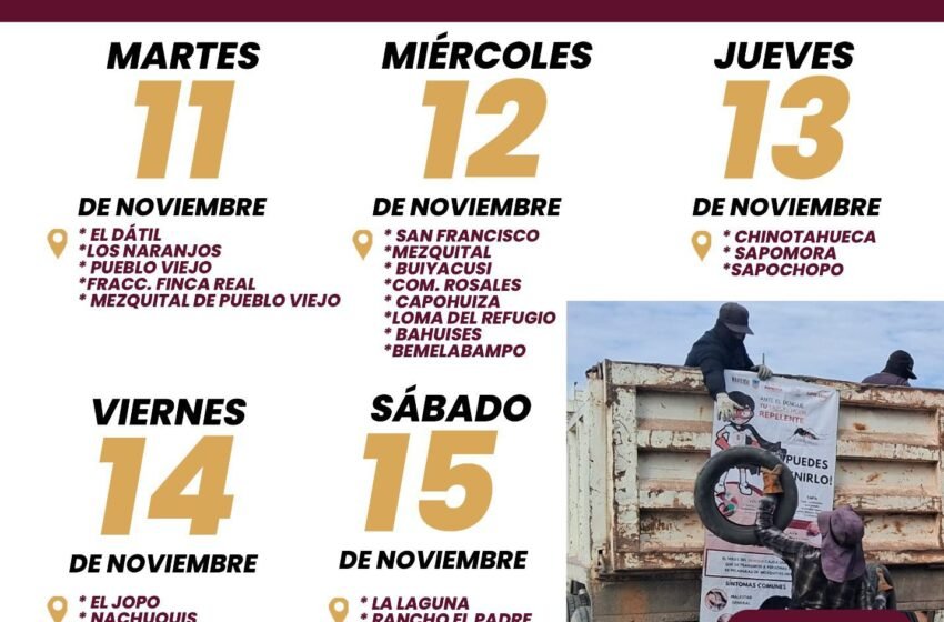 Continua Programa de Descacharre en Navojoa